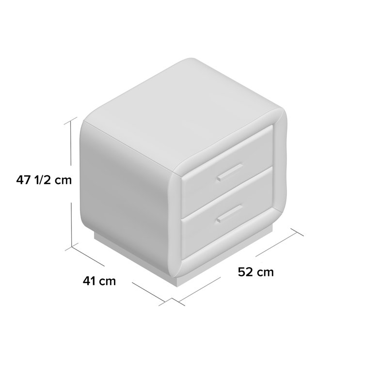 Brayden Studio Zwilling Manufactured Wood Bedside Table & Reviews